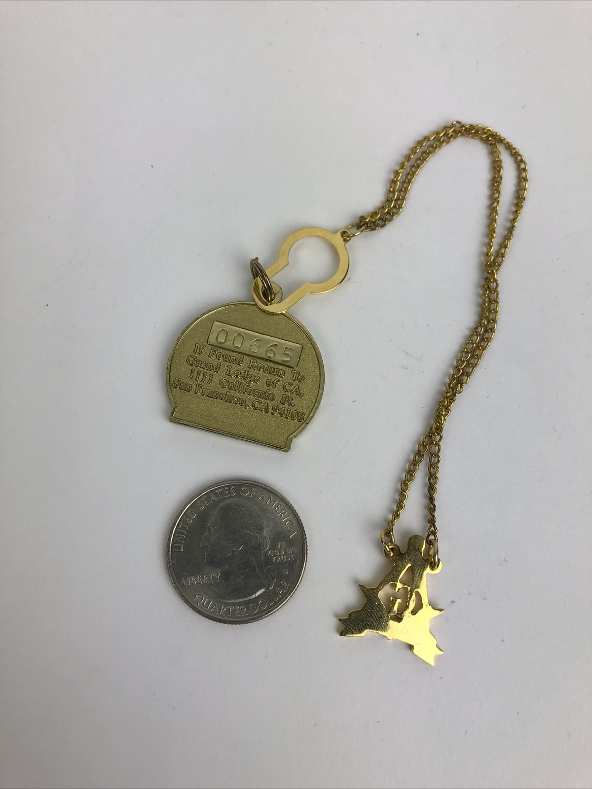 2002 California MASONS Freemason Building for the Future MASONIC PENDANT MEDAL