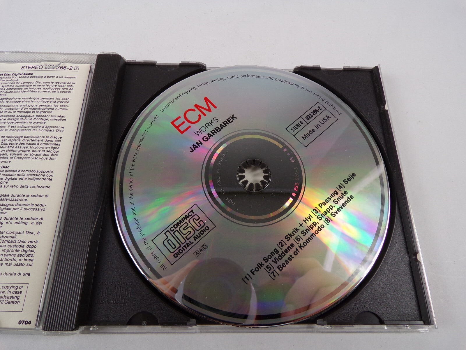Jan Garbarek Works Folk Song Skrik + Hyl Passing Viddene Svevende CD#35
