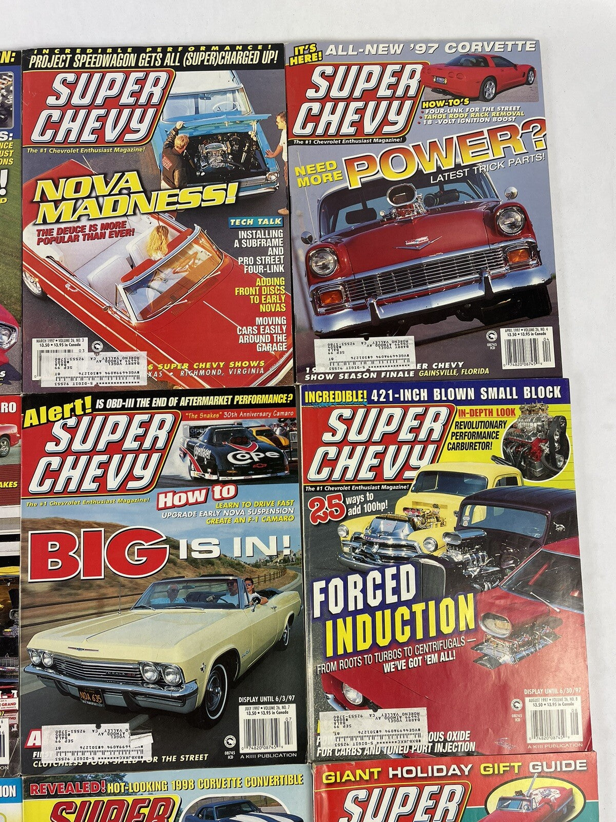 Lot of 12: SUPER CHEVY MAGAZINES Complete Full Set 12 issues Jan to Dec 1997