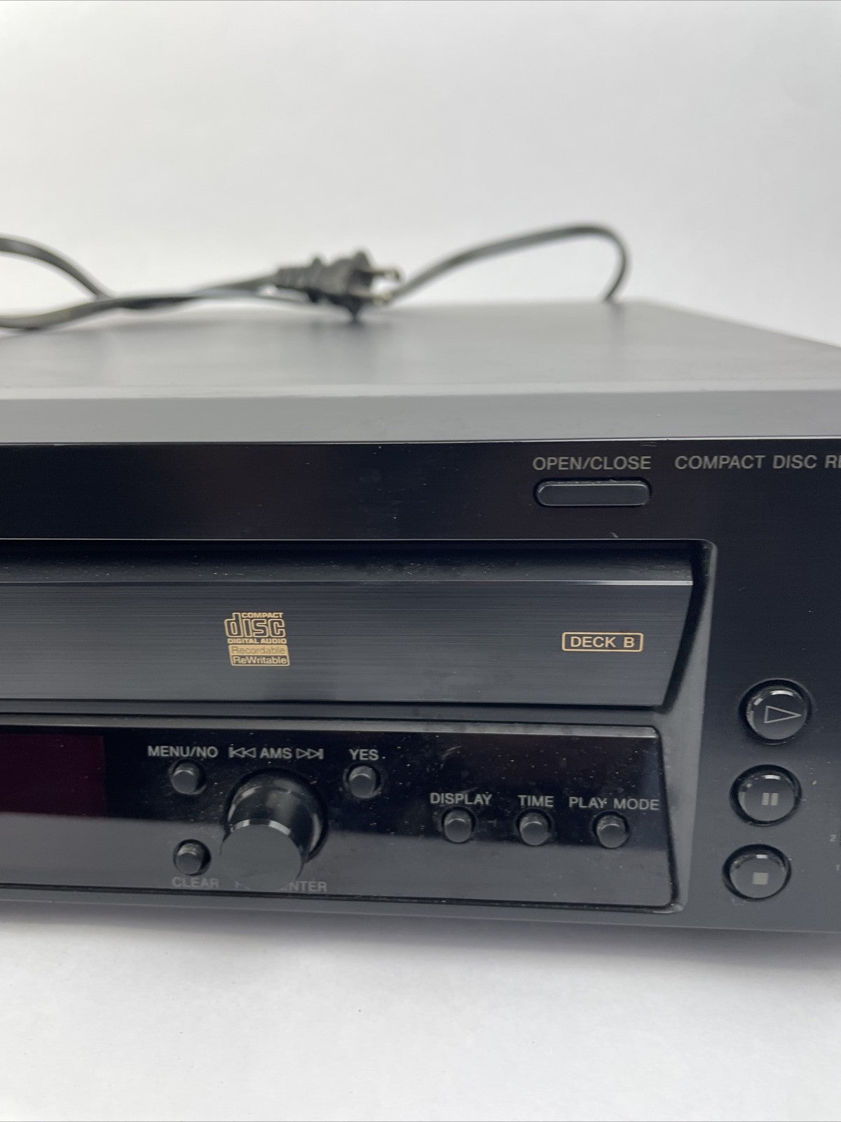 Sony RCDW500C 5 CD Changer Recorder Powers On Deck A Not Ejecting Deck B Ejects