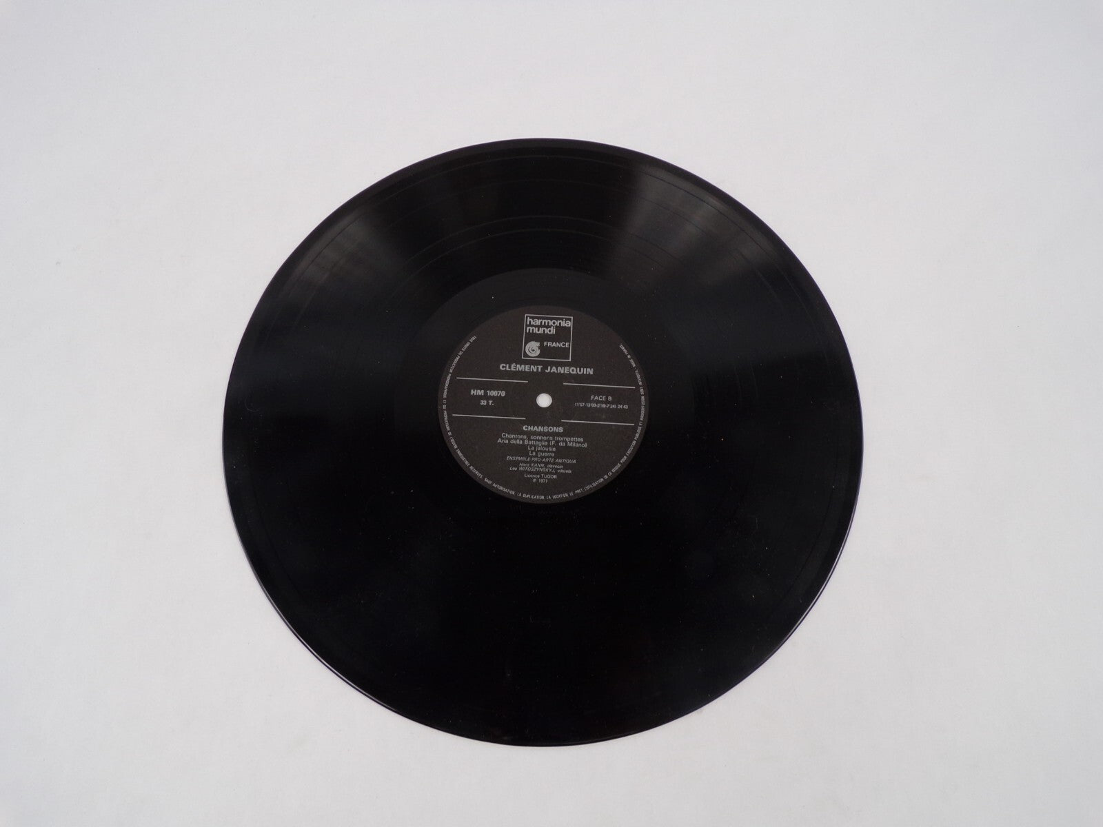 Clement Janequin Chansons Les Cris De Paris Vinyl Record