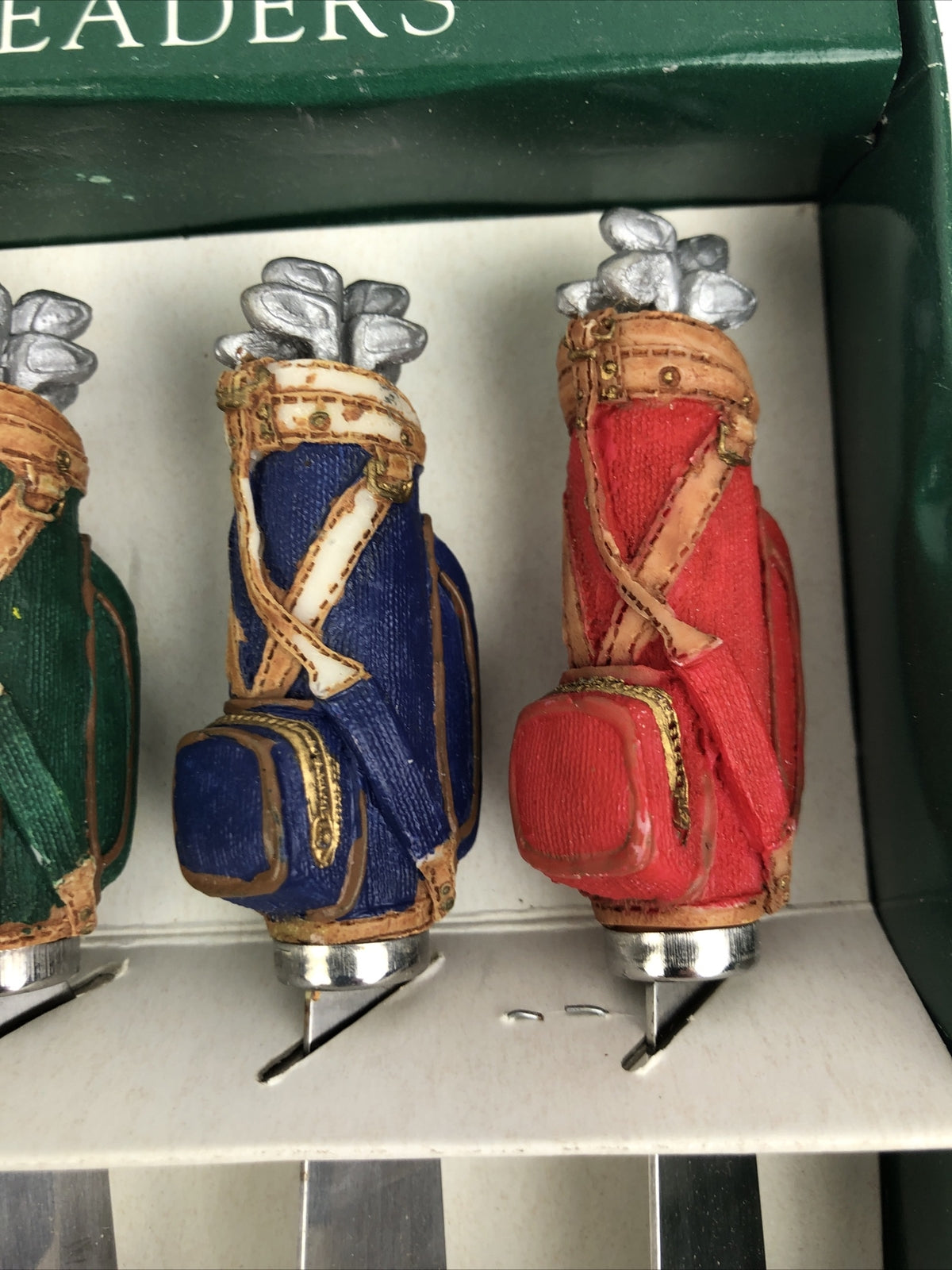Golf bag handle cheese spreader set of 4 appetizer serving knives golf themed kitchen tools new