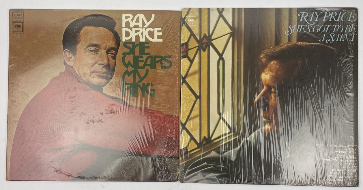 Lot 2 x Ray Price  "She Wears My Ring"+ She's Got to be a Saint LP Vinyl Record