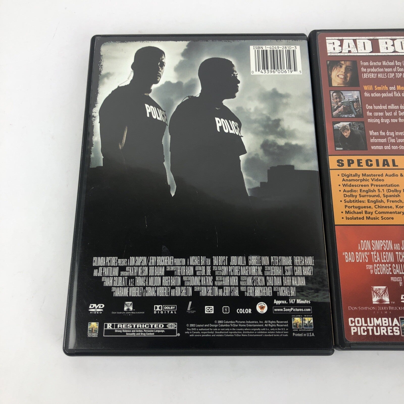 Will Smith Action Comedy DVD Lot Of 2 - Bad Boys / Bad Boys 2 * Mint Discs