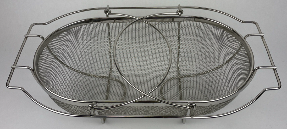 Professional Chef Over The Sink Stainless Steel Oval Fine Mesh Colander Strainer