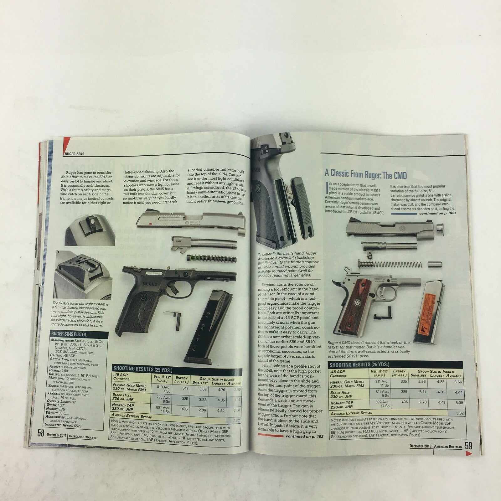 December 2013 American Rifleman Magazine Ruger Revisits The.45 BallisticSoftware
