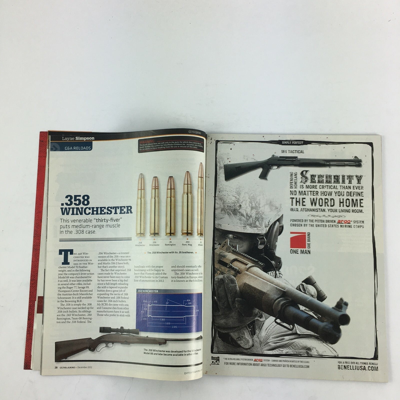 December 2012 Guns & Ammo Magazine 9mm Punch .380 Size Package .36 Colt Navy