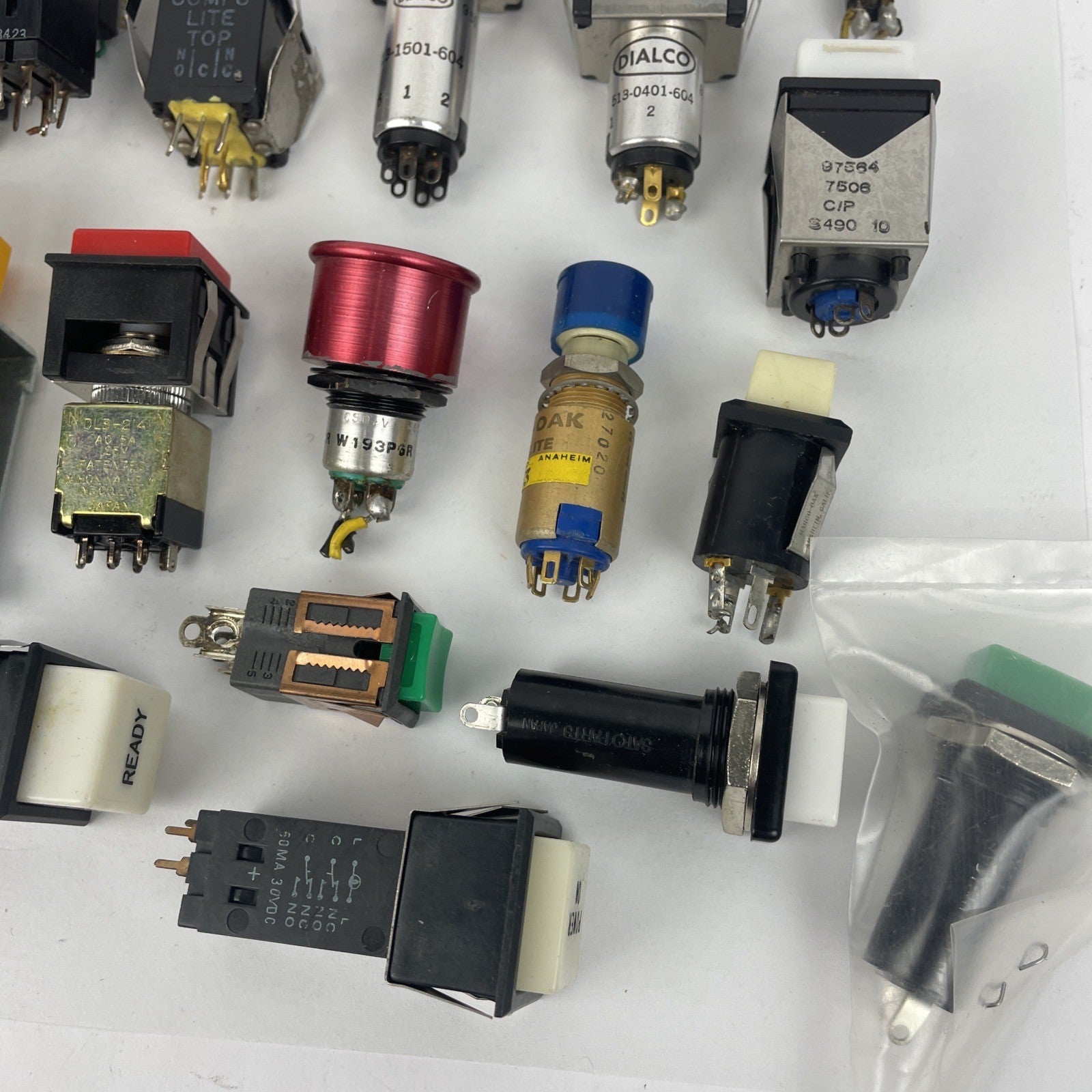 Lot of Assorted Dialco Dialight UND. LAB Illuminated Push Button Switch - LOOK