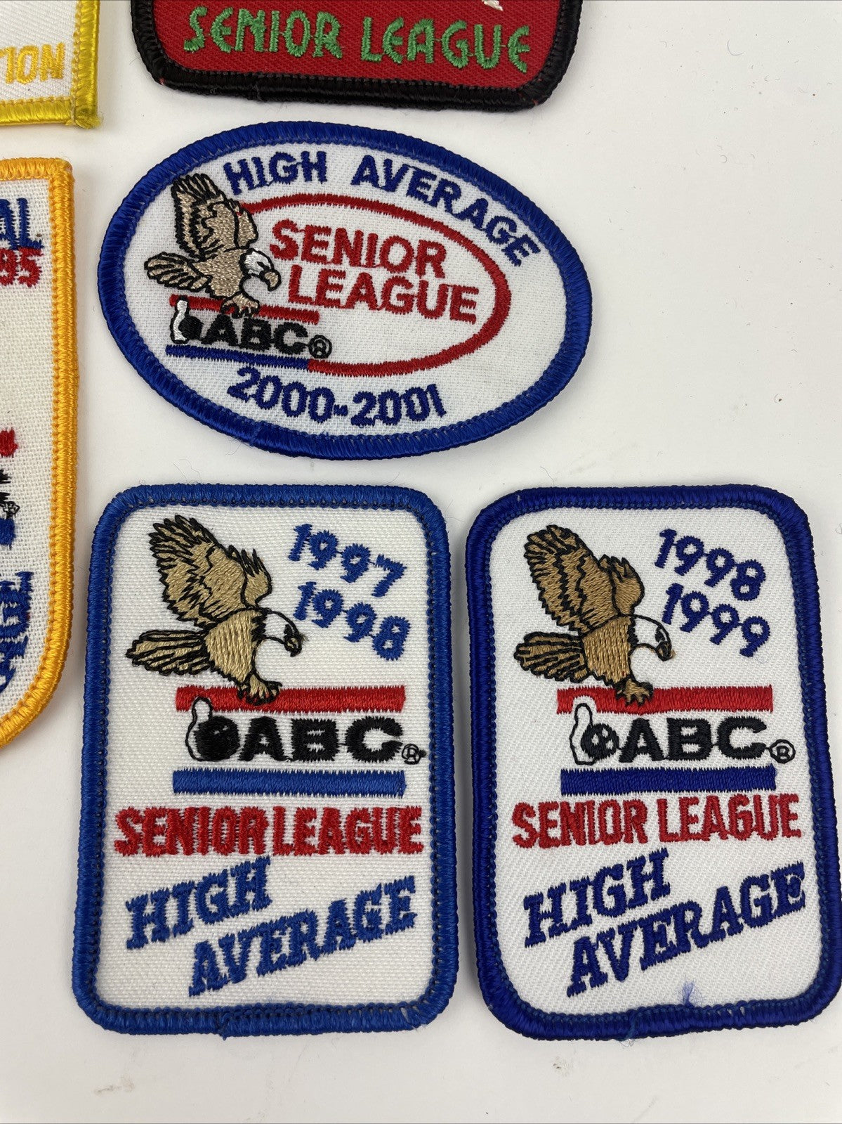 Lot Of 14 Vintage Bowling Patches Split ABC WIBC Sour Apple Bowling Association