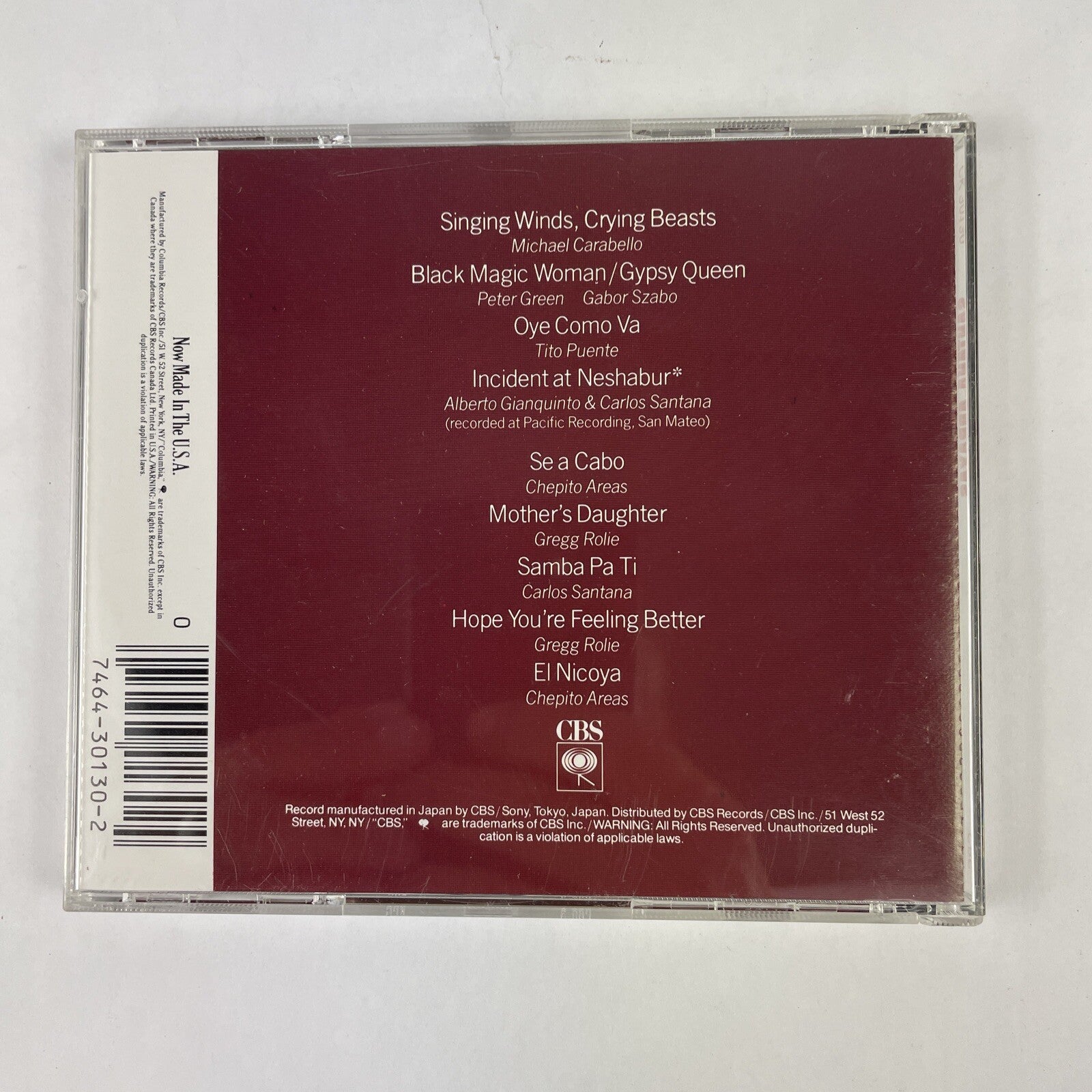 Santana Abraxas Self Titled CD (CK 30130)   #15