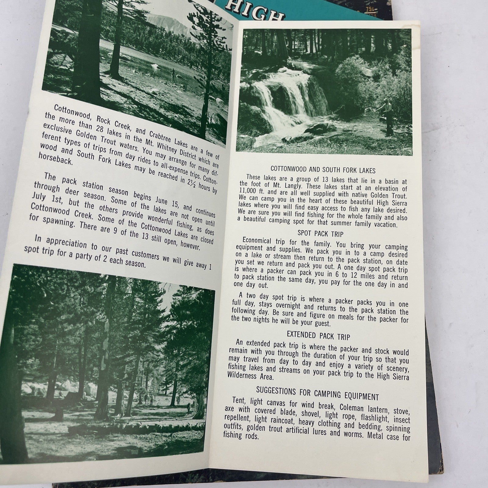 MACO Outdoor Living Series Camping Guidebook 1960s w High Sierra Brochures LOOK