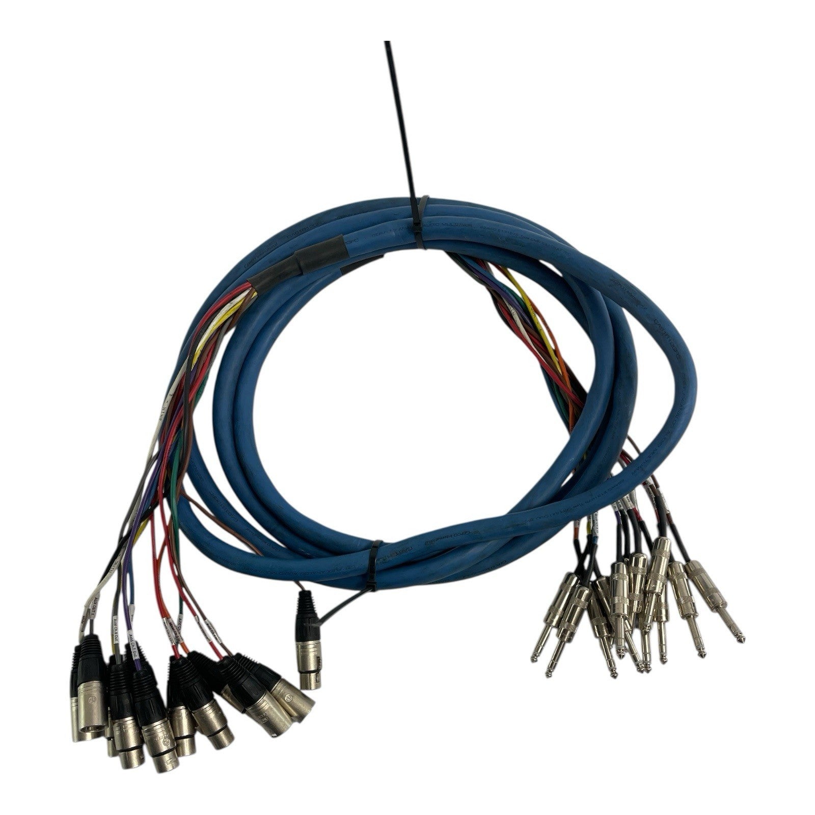 GEPCO  12 Channel Male 1/4" Phone to 3-Pin Neutrik XLR Female Male Snake Cable