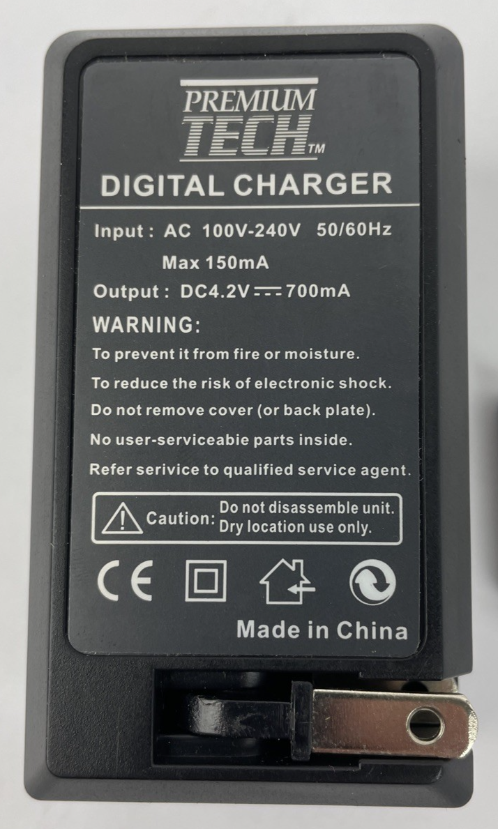Premium Tech Battery LCD Wall Charger with Battery - fits OLYMPUS LI-42B