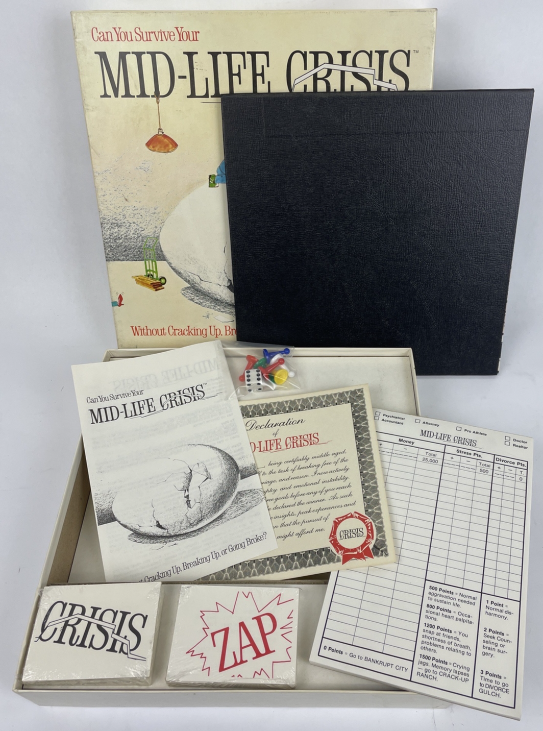 VINTAGE Mid Life Crisis Board Game COMPLETE The Game Works 1982 Old Humor Funny