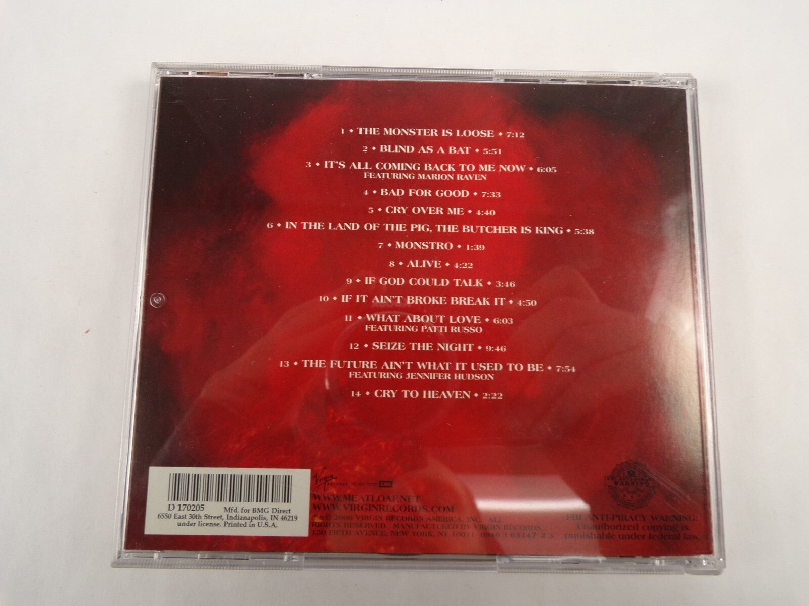 Meat Loaf  Bat Out Of Hell 3 The Monster Is Loose Blind As A Bat CD#54