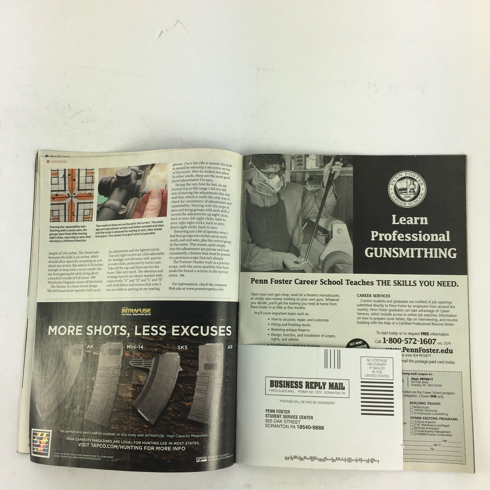 September 2011 Guns & Ammo Magazine Mossbergs MMR Family .45 Colt .45 ACP .410