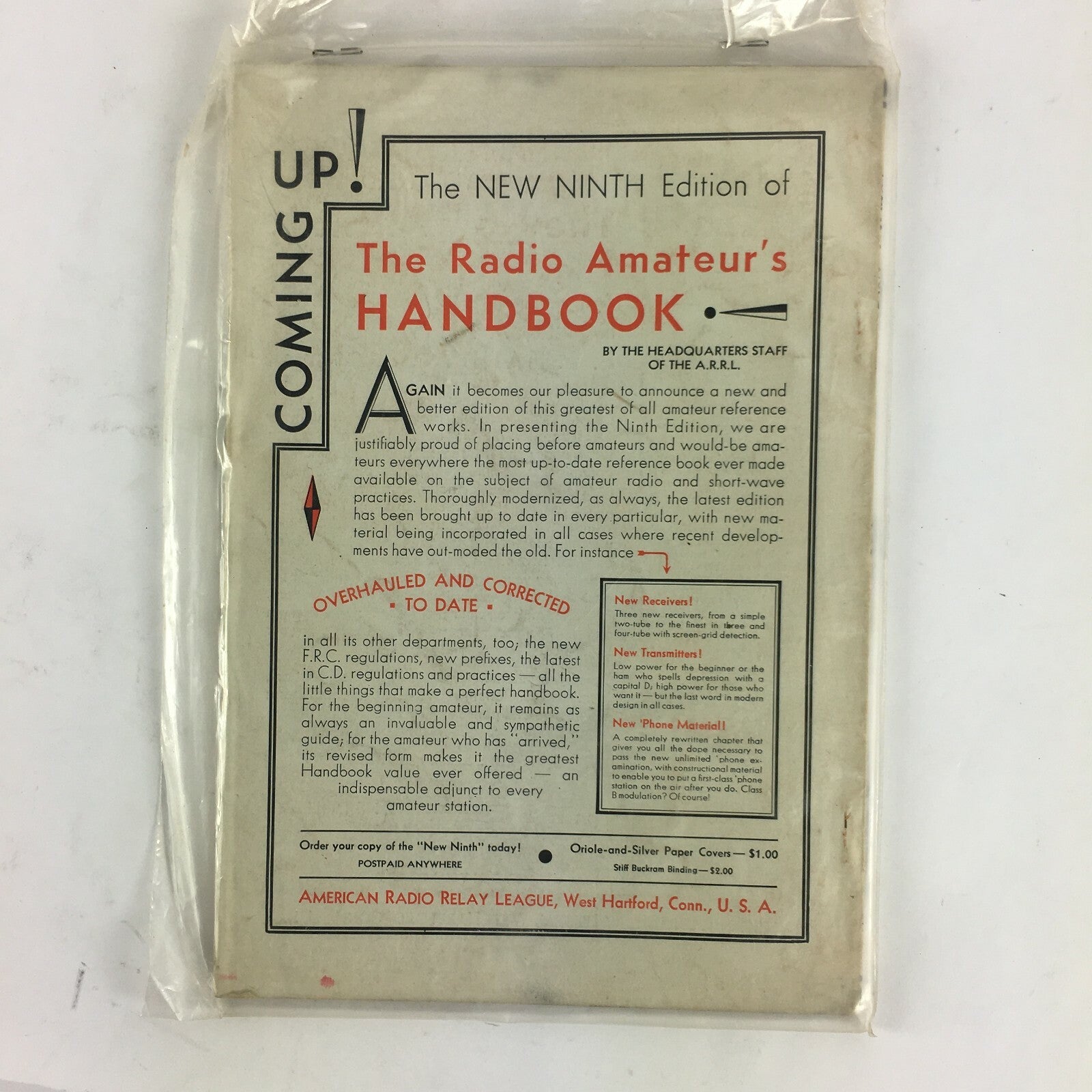 February 1939 QST Amateur Radio Magazine A Distinctive Short Wave Receiver
