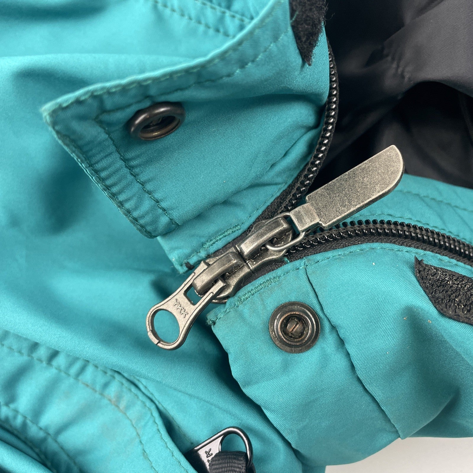 The North Face Hooded Rain Ski Jacket Outer Shell Size Women’s S / P Teal Green