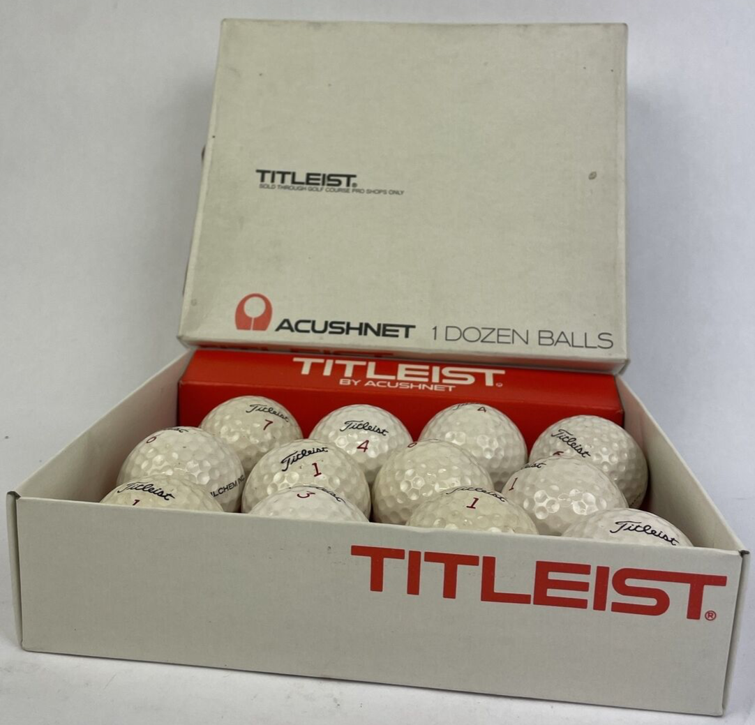Vintage 12 Titleist by Acushnet golf balls dozen with original box collectible set