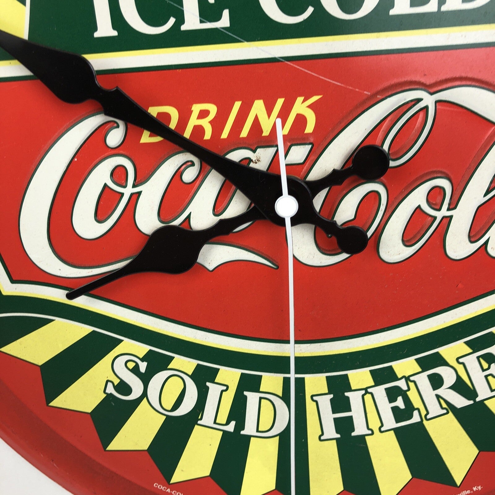 12"  "Original Taste" Cities of North America Coke Coca-Cola Wall Clock Tin RARE