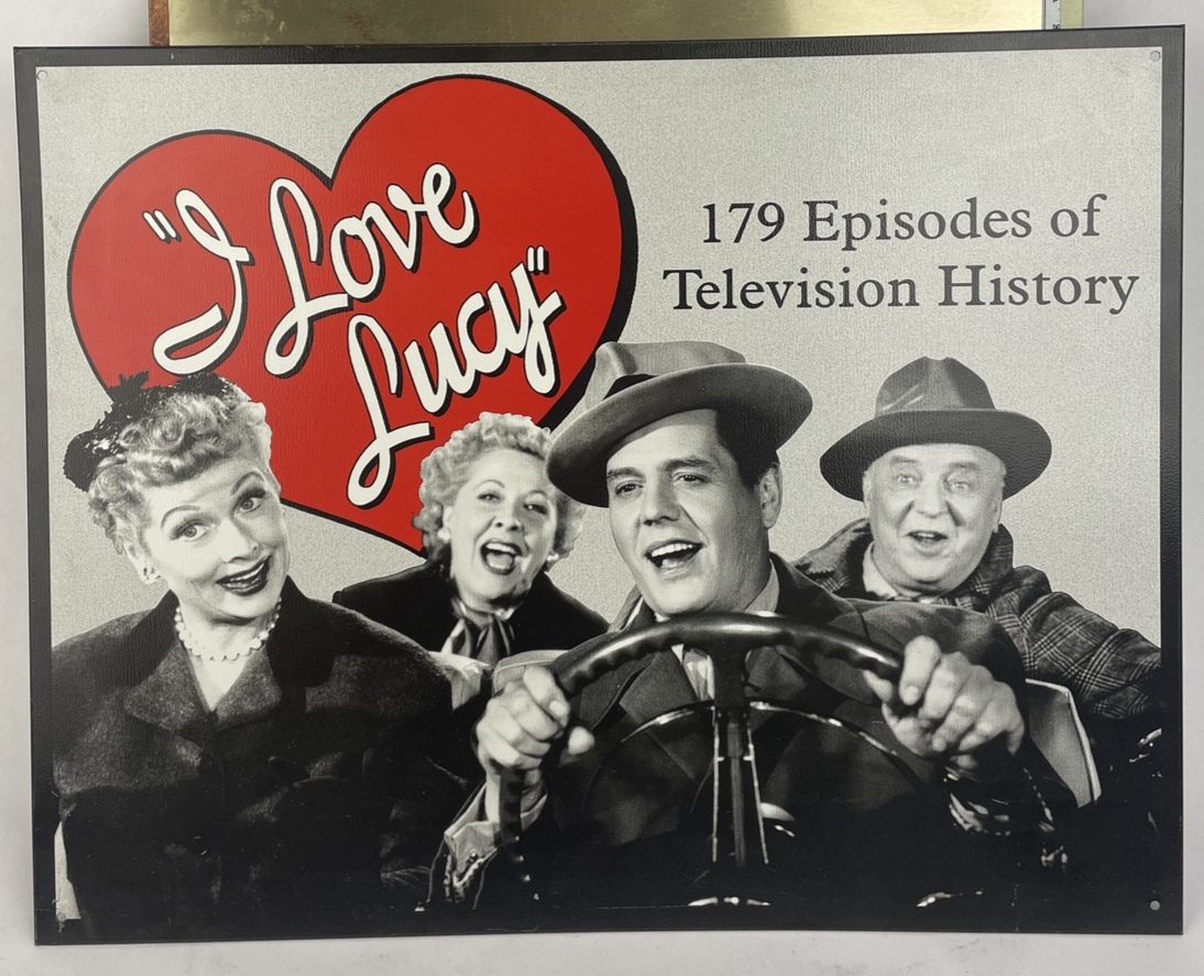 Lot of 3 I Love Lucy Lucy’s Chocolate Factory Tin Signs  12.5 X 16” 179 Episodes