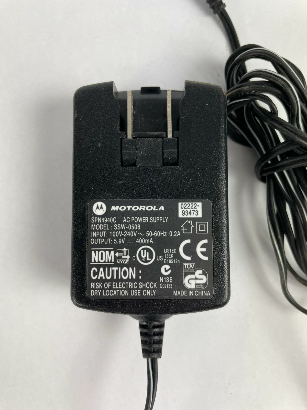 Genuine Motorola SSW-0508 AC Adapter Output 5.9 V 400mA Power Supply Adapter A51