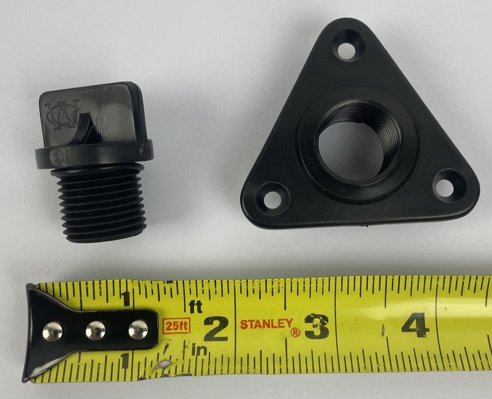 Wilcox - Crittenden North & Judd Marine Drain Plug 3/4" FLT ZITEL BLACK