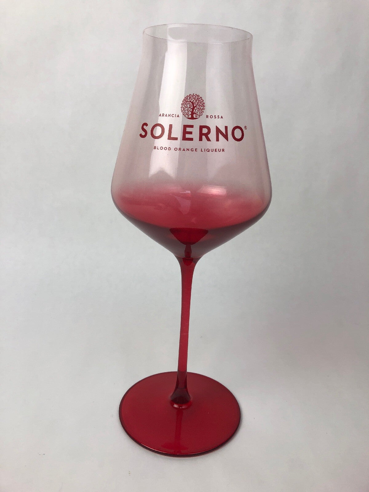 2 x Rare SOLERNO BLOOD ORANGE LIQUER ARANCIA ROSSA Long Stem Rose Wine Glass