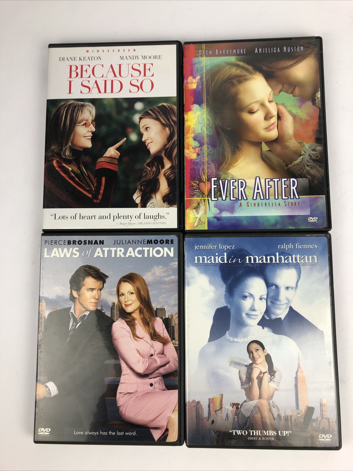 4 Movie DVD Lot Chick Flick Romantic Comedy - Because I Said So , Ever After +++