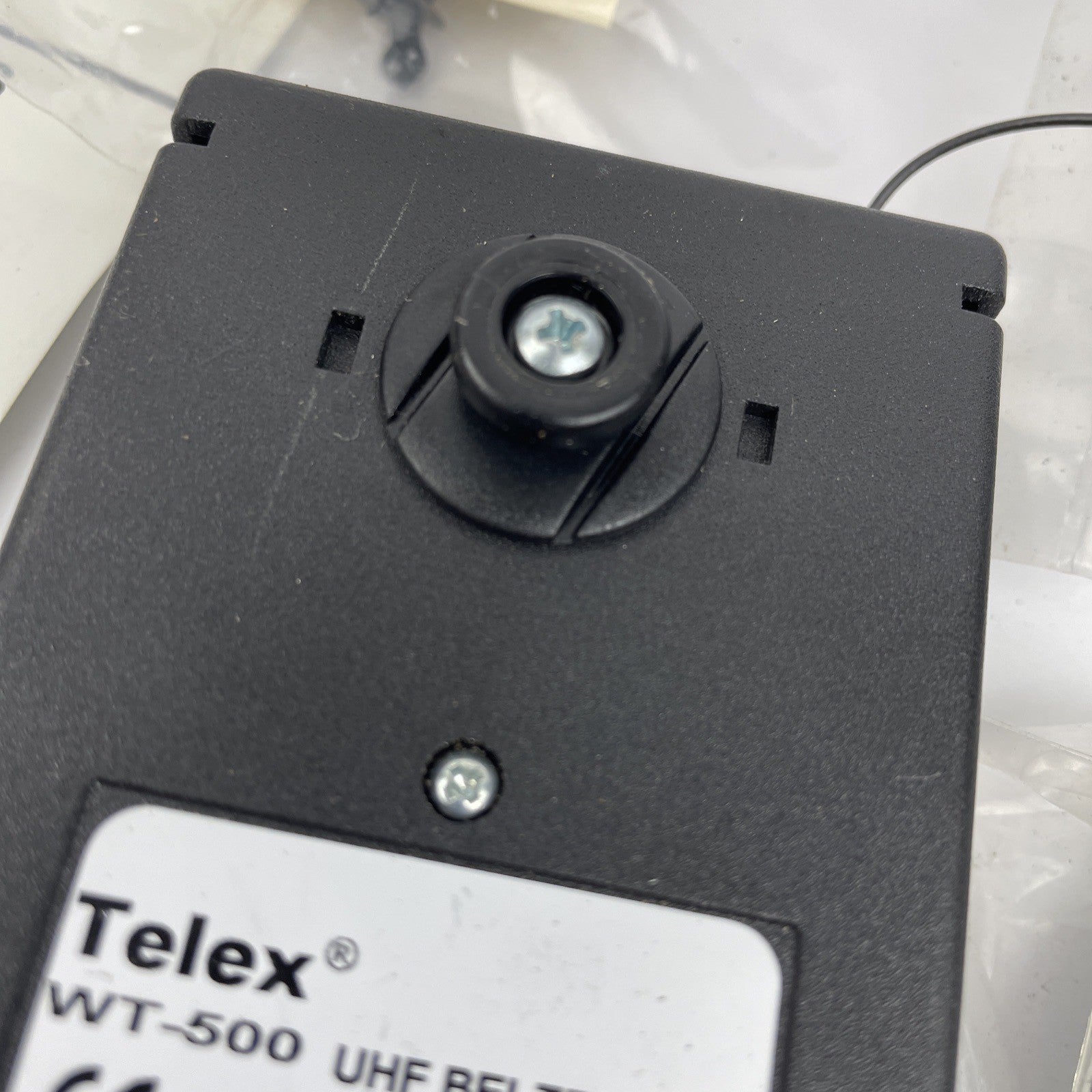 OEM Telex WT-500 UHF Wireless Beltpack Transmitter Band with Brand New Mic Clip