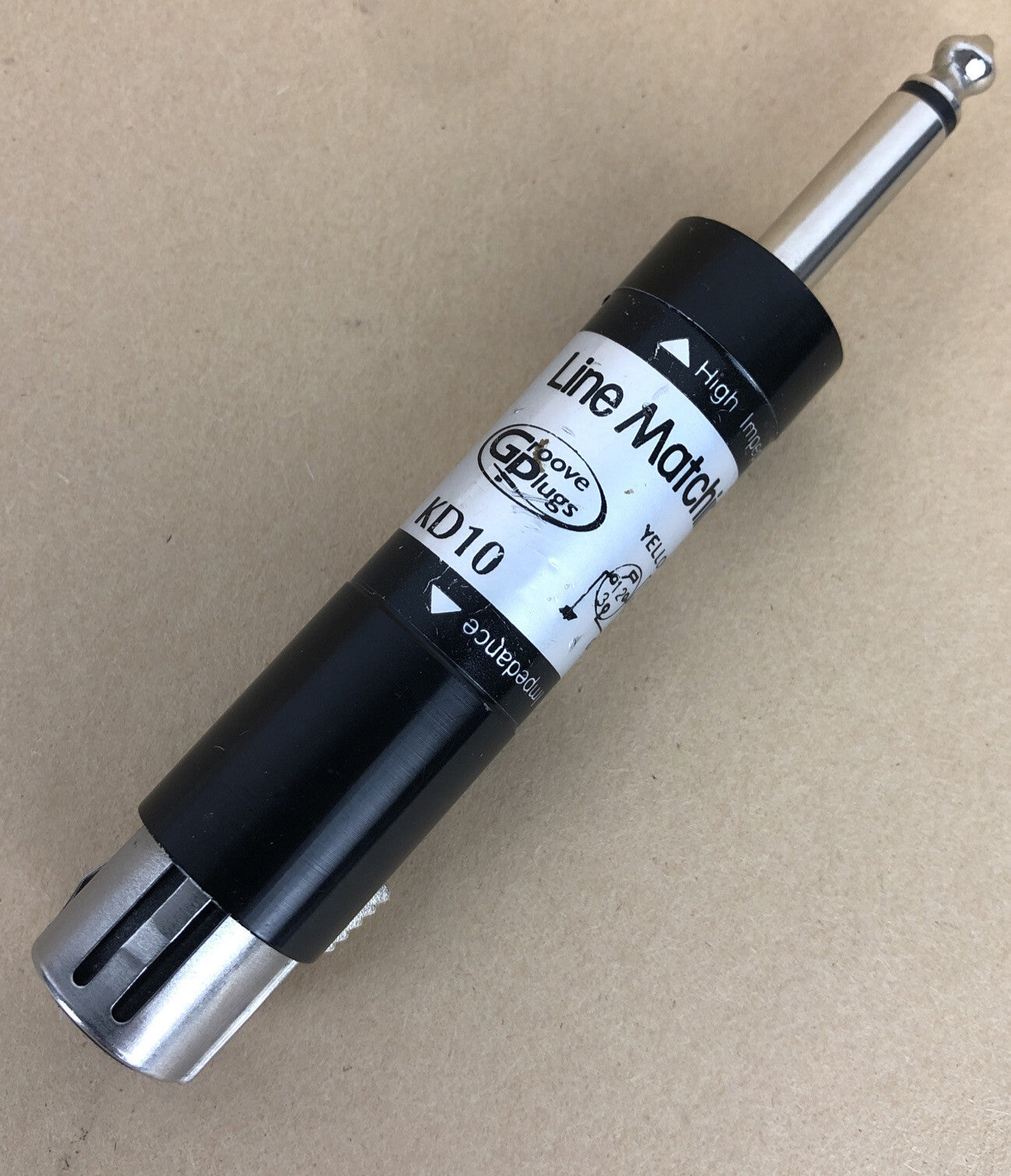GROOVE PLUGS PKD10 IMPEDENCE MATCHING TRANSFORMER 3 Pin XLR to 1/4" Mic Plug