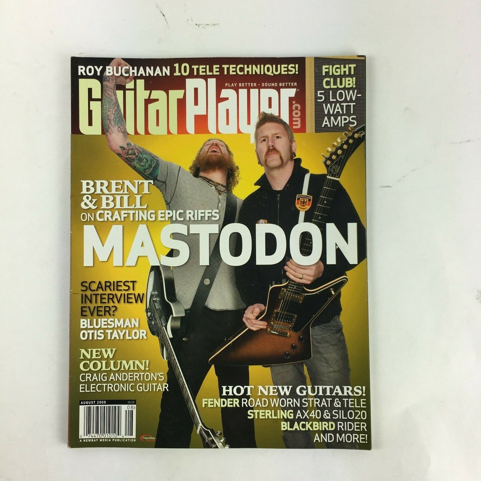 August 2009 Guitar Player Magazine Brent & Bill Mastodon Bluesman Otis Taylor