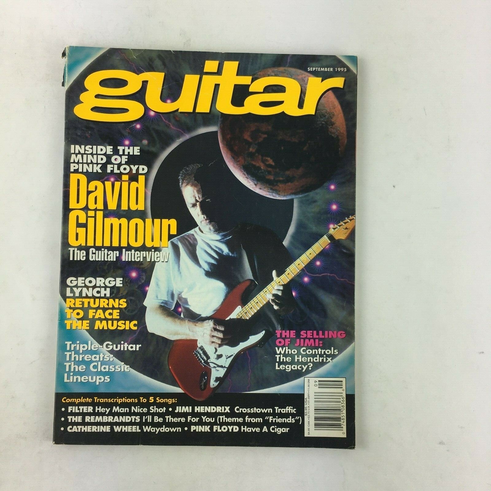 September 1995 Guitar Magazine David GilmourGeorge Lynch The Selling of Jimi