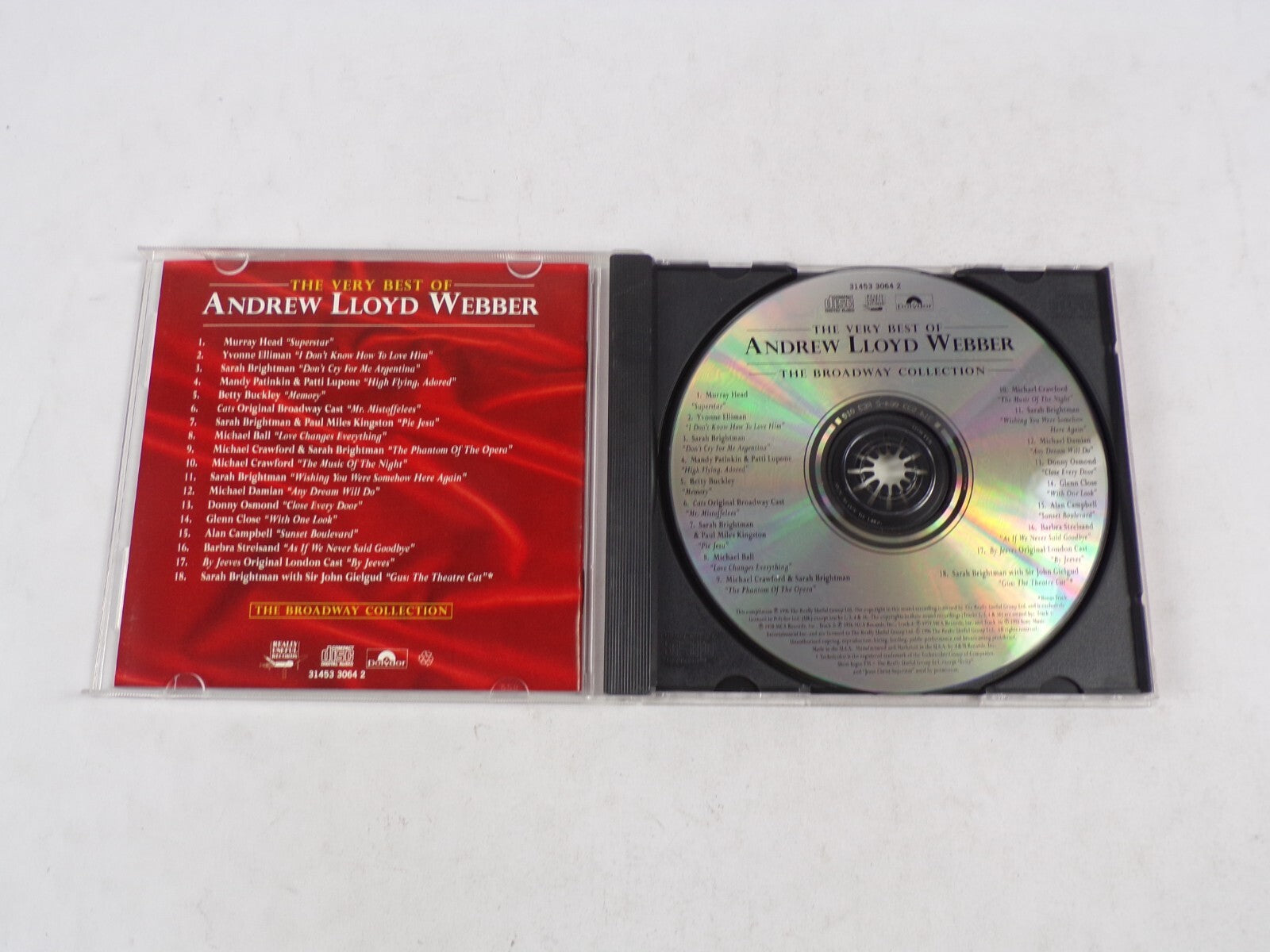 The best Of Andrew Lloyd Webber The Broadways Collection Murray Head Sarah CD#54