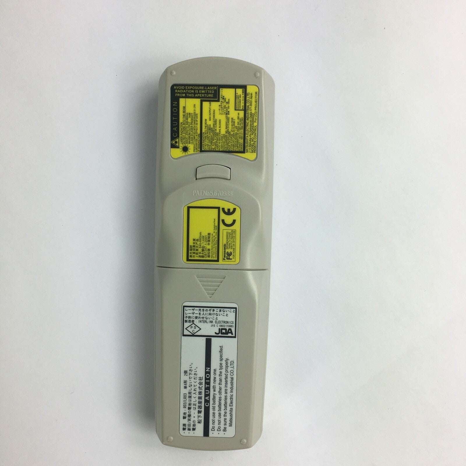 Genuine Panasonic Multifunctional Projector Remote Control