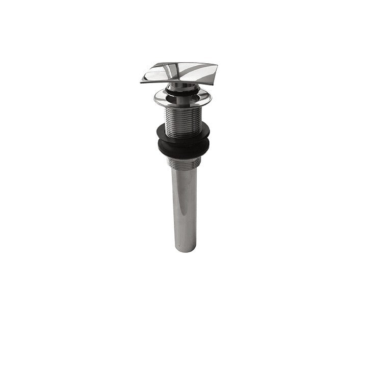 Aquabrass 638 long square polished chrome pop-up bathroom sink drain