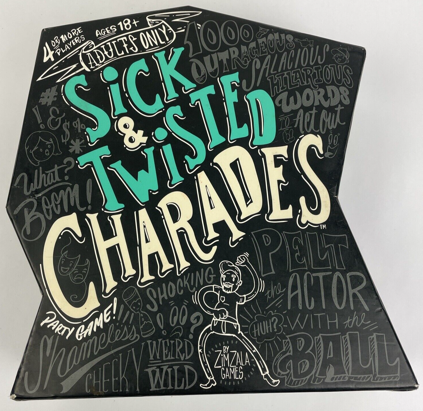 Sick & Twisted Charades Game Board Adult Only - Fun, Party Game Wonder Forge