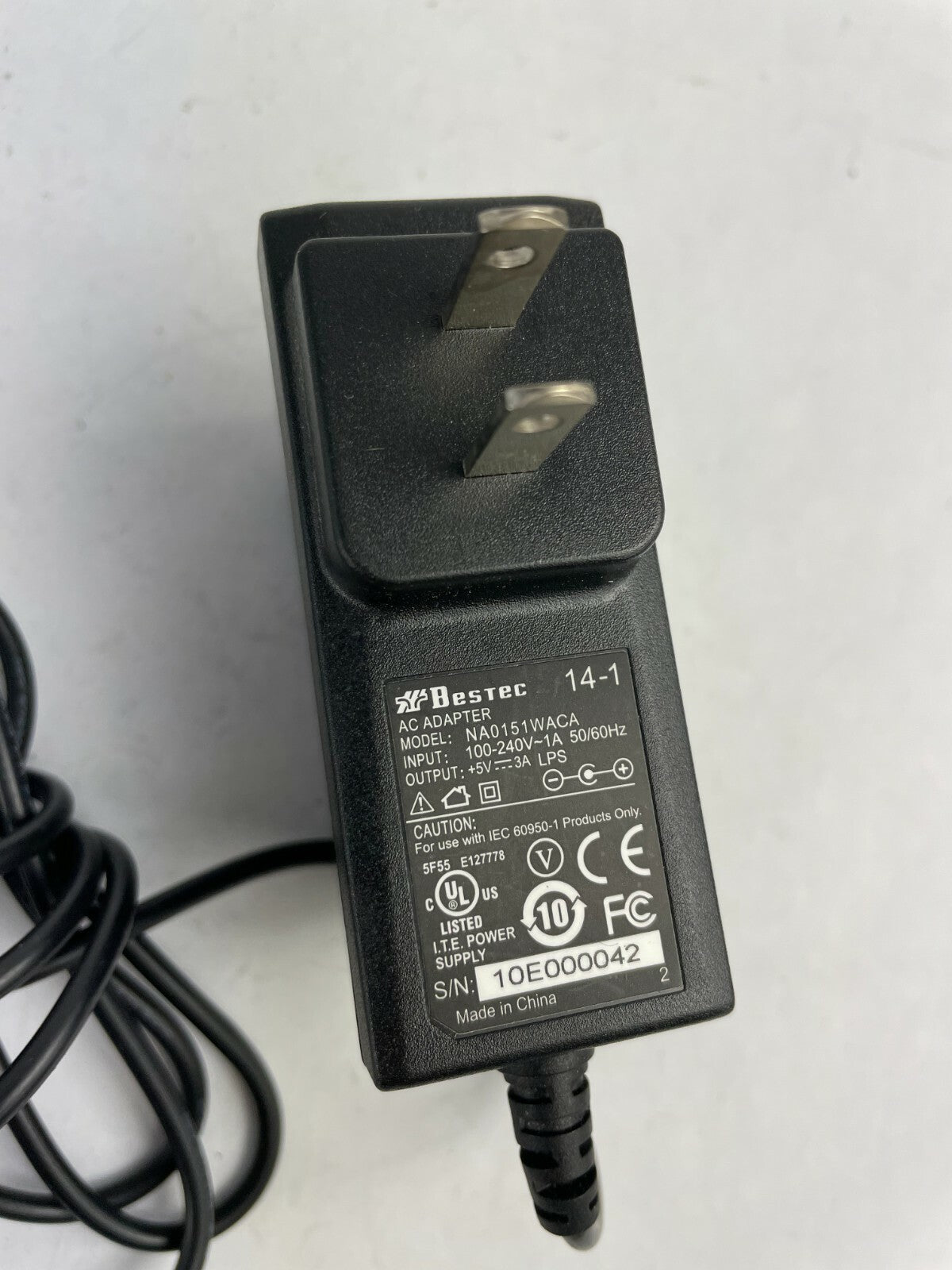 Genuine Bestec NA0151WACA Ac Adapter Output 5 V 3 A Power Supply Adapter A77