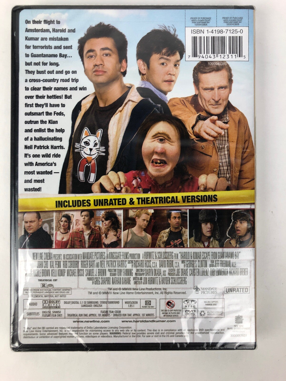 Harold and Kumar Escape from Guantanamo Bay (Unrated Edition) [DVD] [2008] NEW