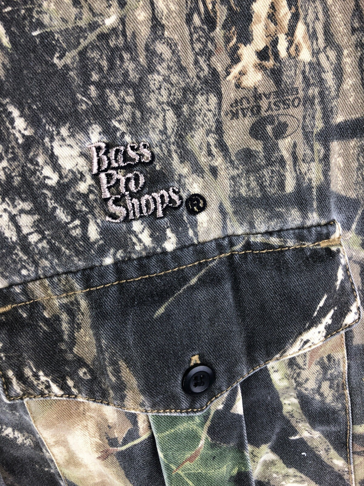 REDHEAD SILENT HIDE MOSSY OAK Bass Pro Shops Camo HEAVY Shirt Hunting Mens S