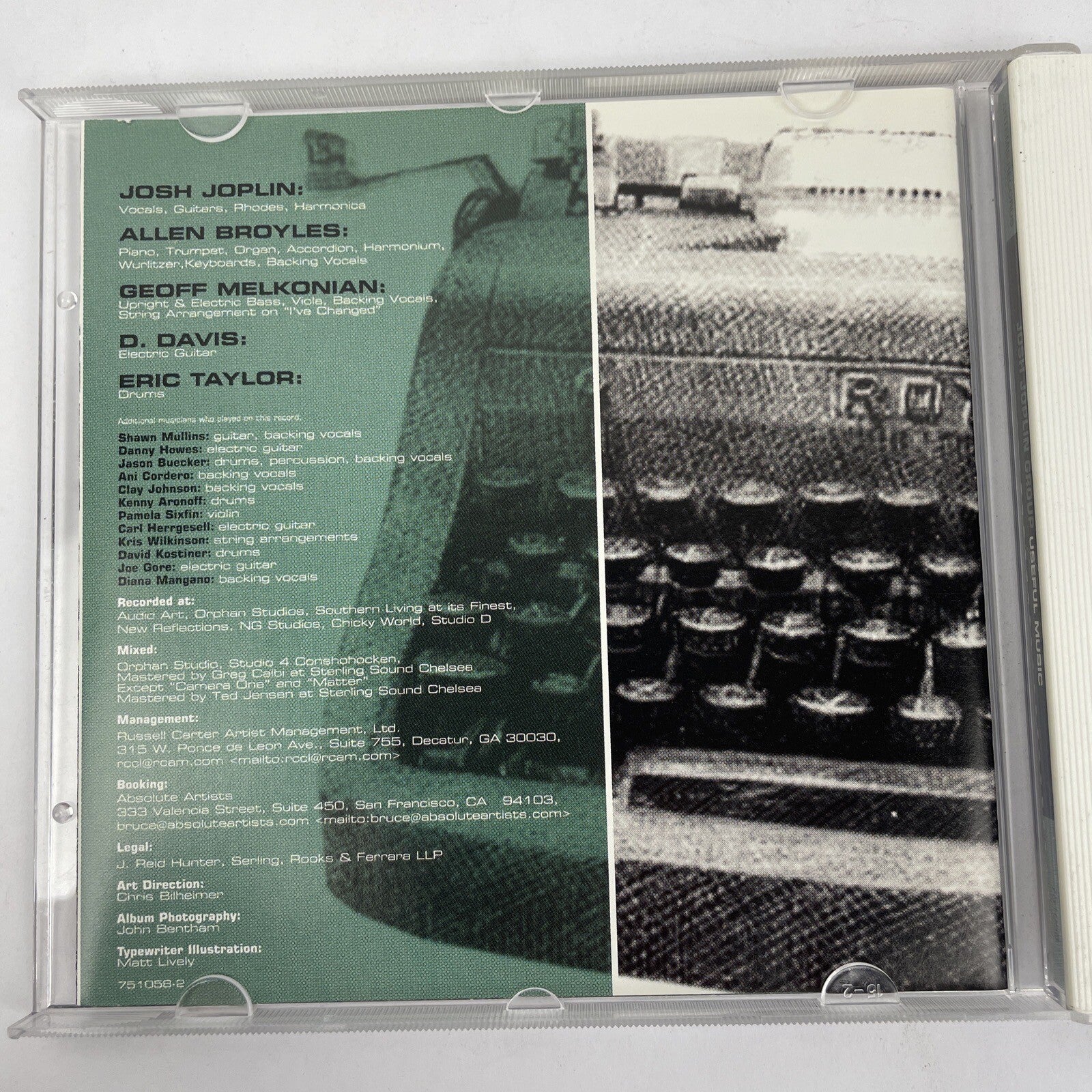 Josh Joplin Group - Useful Music - Digital Audio CD - 2000 Artemis Records - JK