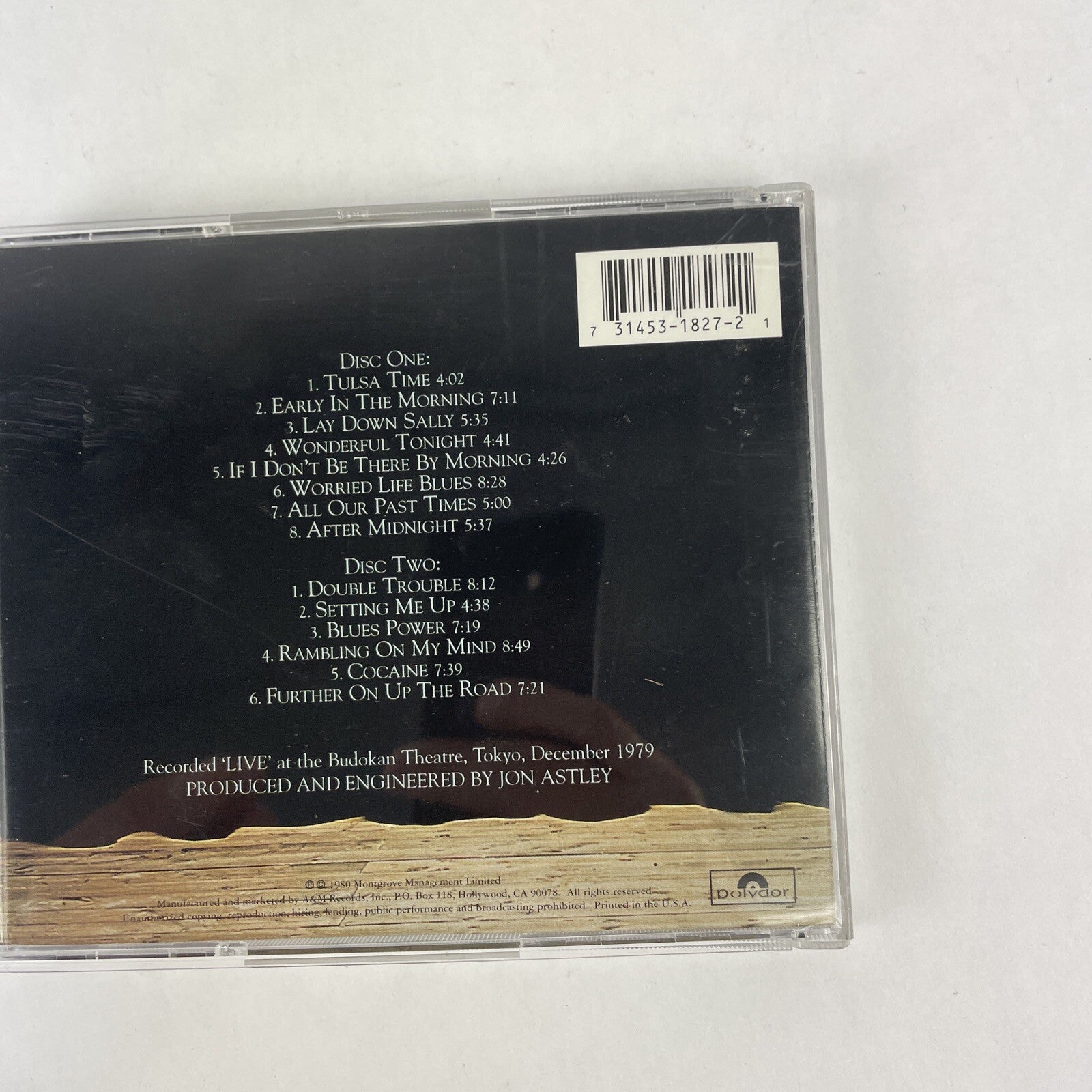 Eric Clapton - Just One Night CD (1980)    #16