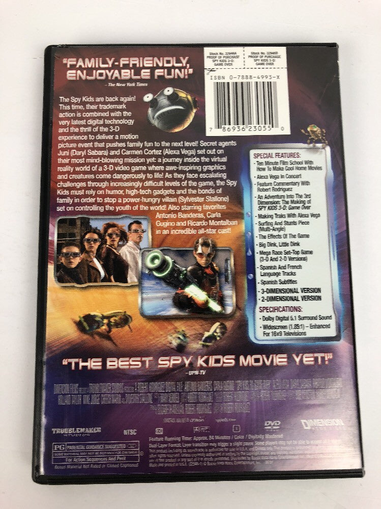 Spy Kids 3-D: Game Over  DVD Family Friendly Enjoyable Fun - collectors Series