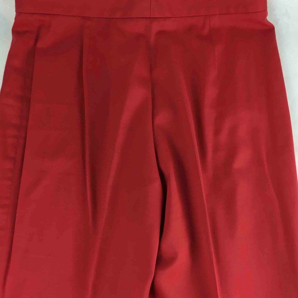 Bandas Rojas Womens Dress Pants Red Flat Front Zipper Fly Cuffs Stretch 42 30x32