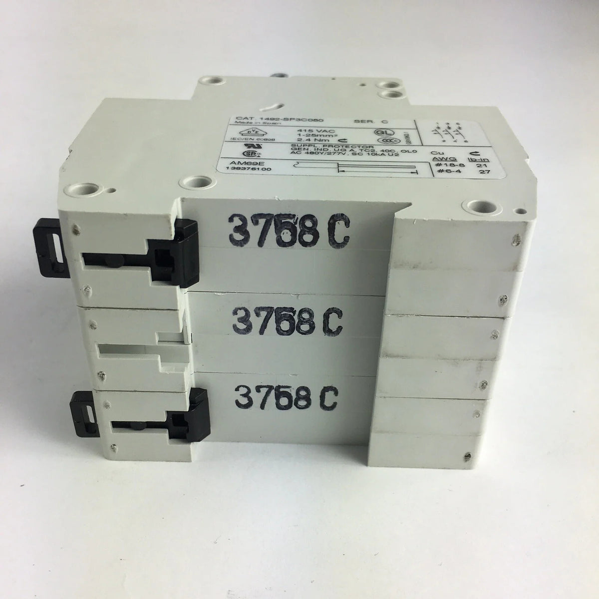 ALLEN BRADLEY 1492-SP3C080 SER. C CURUIT BREAKER