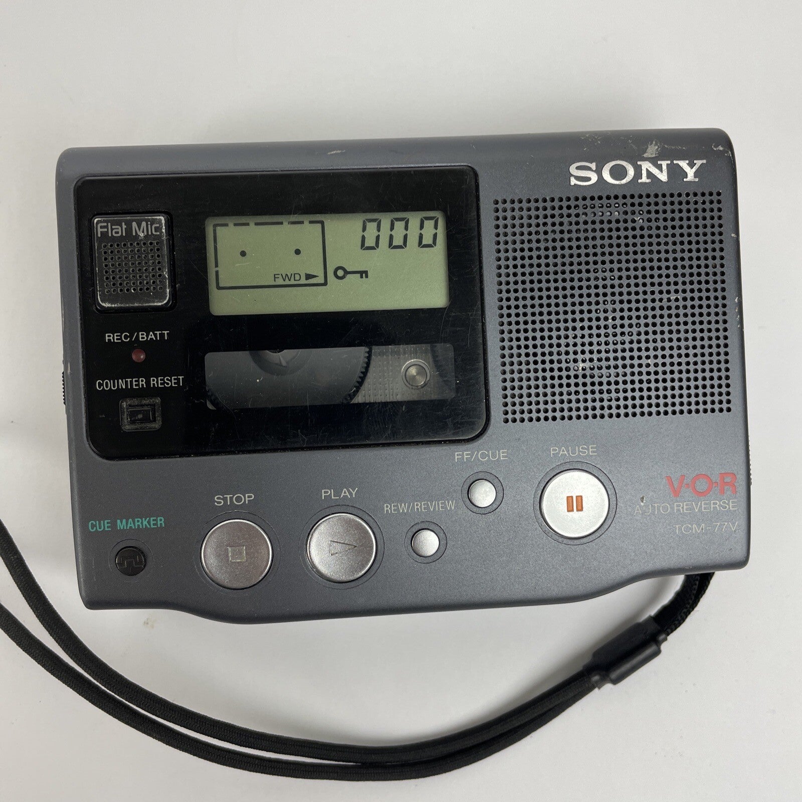 Sony TCM-77V  Walkman Cassette Tape Player Voice Recorder * For Parts or Repair