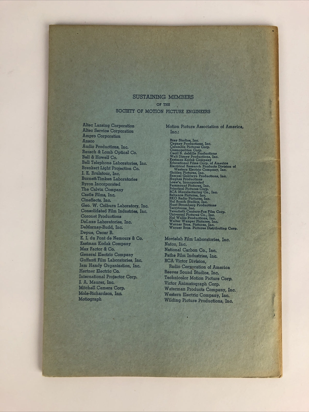 SMPE Journal Of The Society Of Motion Picture Engineers May 1947 VOL 48 No 5