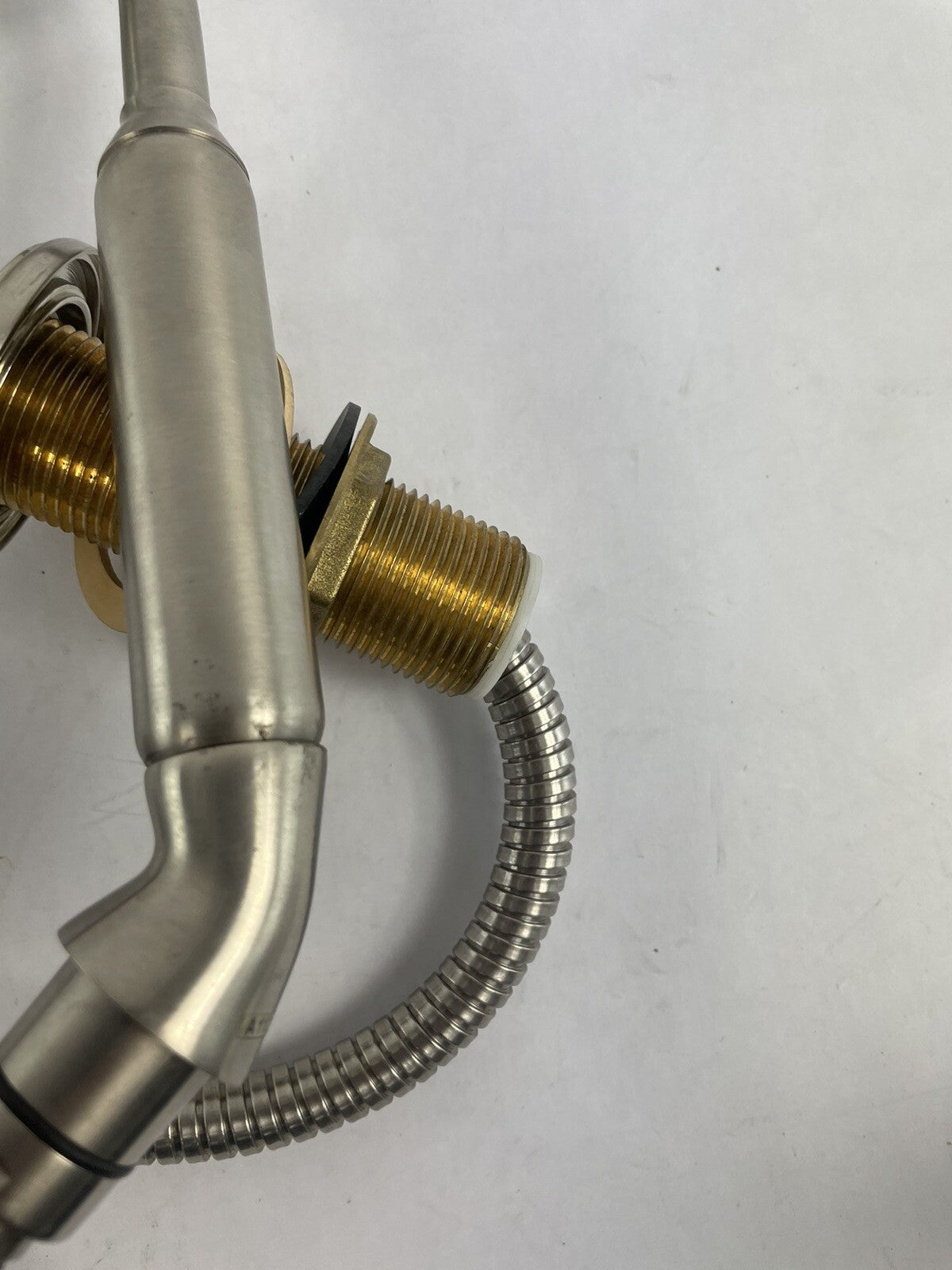 THG Paris brushed nickel rim mounted stylized hand shower with 2 meter hose and angle rest
