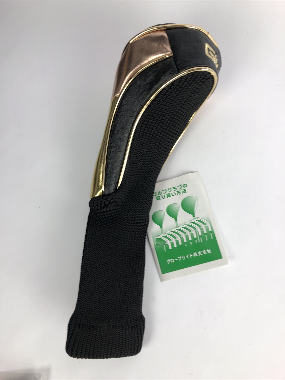 RARE GIGA GRAND SLAM GOLF U4 WOOD HEAD COVER - Japan BLACK GOLD FSTSHP
