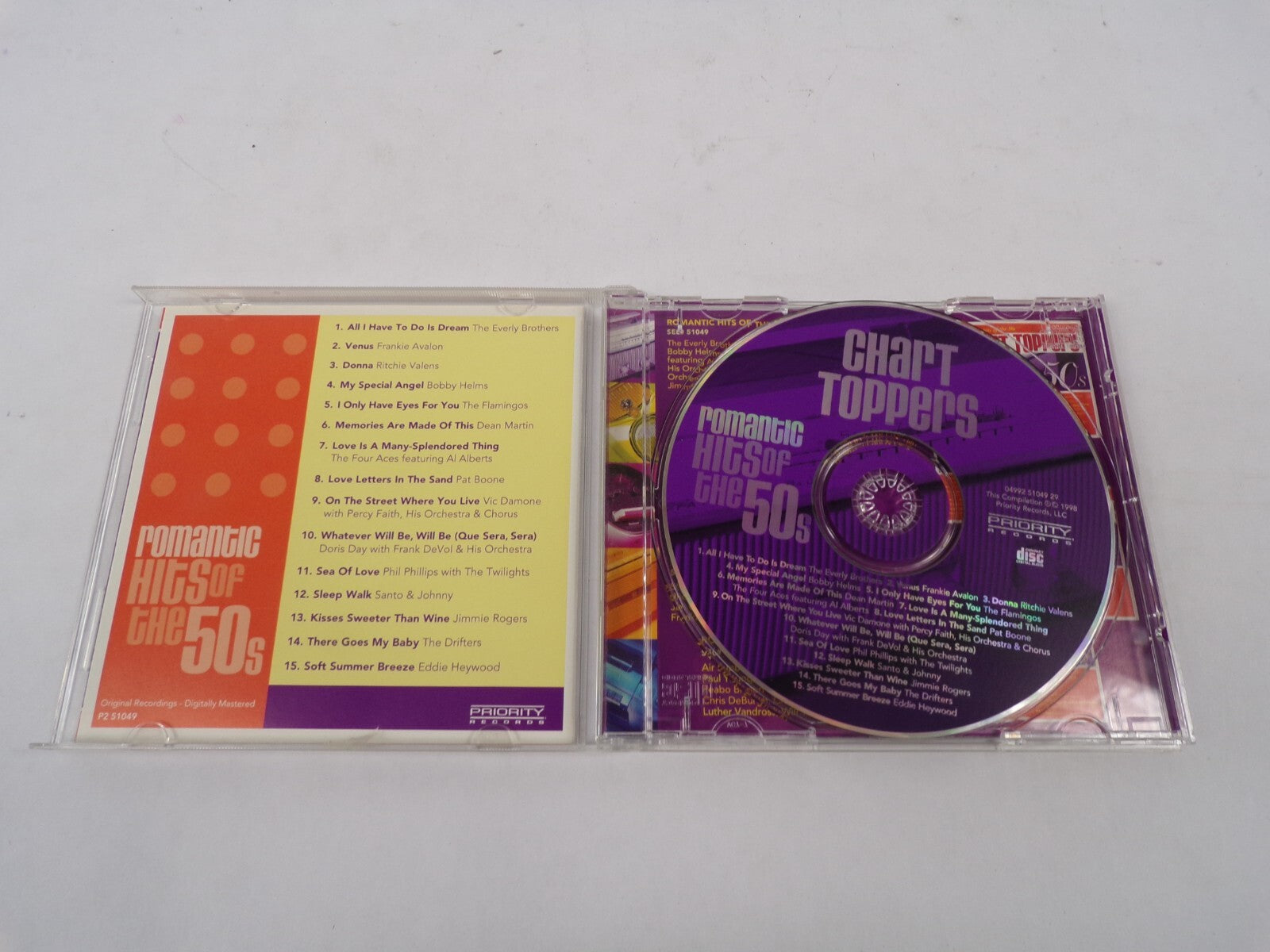 Chart Toppers Romantic Hits Of The 50s All I have To Do Is Dream Venus CD#26